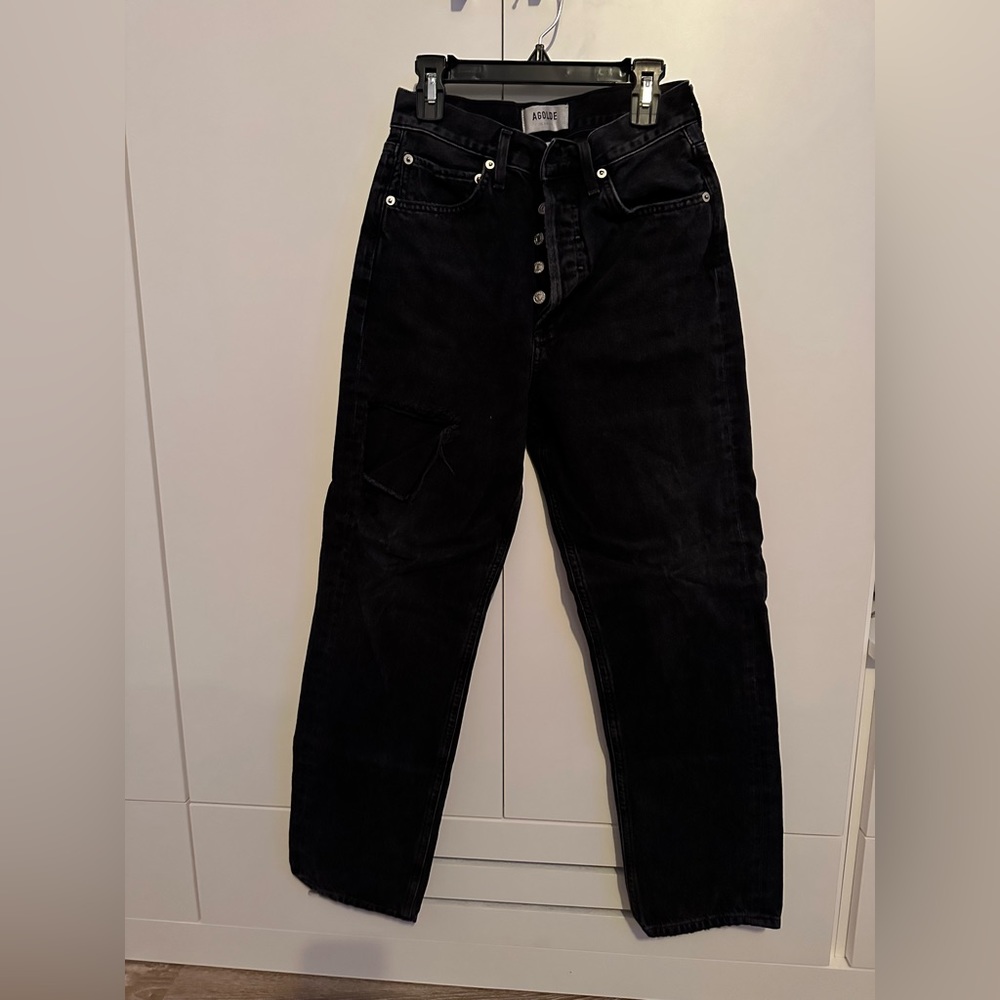 AGOLDE 90s Mid Rise Loose Fit, size 23, color black